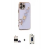 MARSİLYAN™- iPhone 14 Pro Max Kılıf Nova Işık Prime - Siyah Bilvis Hayalet Cam Ekran Koruyucu + Gümüş Bilvis Titan Kamera Lens