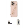 MARSİLYAN™- iPhone 14 Pro Max Kılıf Nova Işık Prime - Siyah Bilvis Hayalet Cam Ekran Koruyucu + Gümüş Bilvis Titan Kamera Lens
