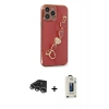 MARSİLYAN™- iPhone 14 Pro Max Kılıf Nova Işık Prime - Siyah Bilvis Hayalet Cam Ekran Koruyucu + Raze Metal Kamera Lens - GS