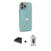 MARSİLYAN™- iPhone 14 Pro Max Kılıf Nova Işık Prime - Siyah Bilvis Hayalet Cam Ekran Koruyucu + Raze Metal Kamera Lens - GS