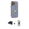MARSİLYAN™- iPhone 14 Pro Max Kılıf Nova Işık Prime - Siyah Bilvis Hayalet Cam Ekran Koruyucu + Raze Metal Kamera Lens - GS