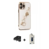 MARSİLYAN™- iPhone 14 Pro Max Kılıf Nova Işık Prime - Siyah Bilvis Hayalet Cam Ekran Koruyucu + Raze Metal Kamera Lens - GS