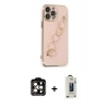 MARSİLYAN™- iPhone 14 Pro Max Kılıf Nova Işık Prime - Siyah Bilvis Hayalet Cam Ekran Koruyucu + PVD Metal Kamera Lens - TU