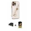 MARSİLYAN™- iPhone 14 Pro Max Kılıf Nova Işık Prime - Siyah Buffer Cam Ekran Koruyucu + Raze Metal Kamera Lens - GD