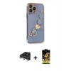 MARSİLYAN™- iPhone 14 Pro Max Kılıf Nova Işık Prime - Siyah Buffer Cam Ekran Koruyucu + Raze Metal Kamera Lens - GS