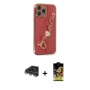 MARSİLYAN™- iPhone 14 Pro Max Kılıf Nova Işık Prime - Siyah Buffer Cam Ekran Koruyucu + Raze Metal Kamera Lens - GS