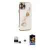MARSİLYAN™- iPhone 14 Pro Max Kılıf Nova Işık Prime - Siyah Buffer Hayalet Cam Ekran Koruyucu + Bilvis Titan Kamera Lens - GS