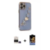 MARSİLYAN™- iPhone 14 Pro Max Kılıf Nova Işık Prime - Siyah Buffer Hayalet Cam Ekran Koruyucu + Bilvis Titan Kamera Lens - GS
