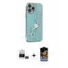 MARSİLYAN™- iPhone 14 Pro Max Kılıf Nova Işık Prime - Siyah Buffer Hayalet Cam Ekran Koruyucu + Bilvis Titan Kamera Lens - GS