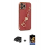 MARSİLYAN™- iPhone 14 Pro Max Kılıf Nova Işık Prime - Siyah Buffer Hayalet Cam Ekran Koruyucu + Raze Metal Kamera Lens - GS