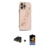 MARSİLYAN™- iPhone 14 Pro Max Kılıf Nova Işık Prime - Siyah Buffer Hayalet Cam Ekran Koruyucu + Raze Metal Kamera Lens - GD