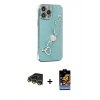 MARSİLYAN™- iPhone 14 Pro Max Kılıf Nova Işık Prime - Siyah Buffer Hayalet Cam Ekran Koruyucu + Raze Metal Kamera Lens - GD