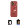 MARSİLYAN™- iPhone 14 Pro Max Kılıf Nova Işık Prime - Siyah Buffer Hayalet Cam Ekran Koruyucu + PVD Metal Kamera Lens - TU