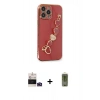 MARSİLYAN™- iPhone 14 Pro Max Kılıf Nova Işık Prime - Siyah Joko Magic 5D Hayalet Cam + Derin Mor Bilvis Titan Kamera Lens