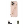 MARSİLYAN™- iPhone 14 Pro Max Kılıf Nova Işık Prime - Siyah Joko Magic 5D Hayalet Cam + Derin Mor Bilvis Titan Kamera Lens