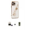 MARSİLYAN™- iPhone 14 Pro Max Kılıf Nova Işık Prime - Siyah Joko Magic 5D Hayalet Cam + Gold Bilvis Titan Kamera Lens