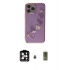 MARSİLYAN™- iPhone 14 Pro Max Kılıf Nova Işık Prime - Siyah Joko Magic 5D Hayalet Cam + PVD Metal Kamera Lens - TU
