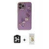 MARSİLYAN™- iPhone 14 Pro Max Kılıf Nova Işık Prime - Siyah Mat Seramik Nano Ekran Koruyucu + PVD Metal Kamera Lens - TU