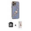MARSİLYAN™- iPhone 14 Pro Max Kılıf Nova Işık Prime - Siyah Mat Seramik Nano Ekran Koruyucu + PVD Metal Kamera Lens - TU