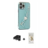 MARSİLYAN™- iPhone 14 Pro Max Kılıf Nova Işık Prime - Siyah Mat Seramik Nano Ekran Koruyucu + Raze Metal Kamera Lens - GS