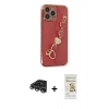 MARSİLYAN™- iPhone 14 Pro Max Kılıf Nova Işık Prime - Siyah Mat Seramik Nano Ekran Koruyucu + Raze Metal Kamera Lens - GS