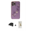 MARSİLYAN™- iPhone 14 Pro Max Kılıf Nova Işık Prime - Siyah Mat Seramik Nano Ekran Koruyucu + Raze Metal Kamera Lens - GS