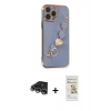 MARSİLYAN™- iPhone 14 Pro Max Kılıf Nova Işık Prime - Siyah Mat Seramik Nano Ekran Koruyucu + Raze Metal Kamera Lens - GS