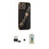 MARSİLYAN™- iPhone 14 Pro Max Kılıf Nova Işık Prime - Siyah Polymer Nano Ekran Koruyucu + Bilvis Titan Kamera Lens - GS
