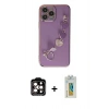 MARSİLYAN™- iPhone 14 Pro Max Kılıf Nova Işık Prime - Siyah Polymer Nano Ekran Koruyucu + PVD Metal Kamera Lens - TU