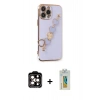 MARSİLYAN™- iPhone 14 Pro Max Kılıf Nova Işık Prime - Siyah Polymer Nano Ekran Koruyucu + PVD Metal Kamera Lens - TU