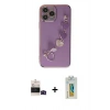MARSİLYAN™- iPhone 14 Pro Max Kılıf Nova Işık Prime - Siyah Polymer Nano Ekran Koruyucu + Bilvis Titan Kamera Lens - SH