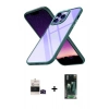 MARSİLYAN™- iPhone 14 Pro Max Kılıf Nova Işık Serisi - Şeffaf 360 Full Body Arka Koruyucu + Bilvis Titan Kamera Lens - SH