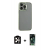 MARSİLYAN™- iPhone 14 Pro Max Kılıf Nova Işık Serisi - Şeffaf 360 Full Body Arka Koruyucu + PVD Metal Kamera Lens - TU