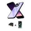 MARSİLYAN™- iPhone 14 Pro Max Kılıf Nova Işık Serisi - Şeffaf 360 Full Body Arka Koruyucu + Raze Metal Kamera Lens - GD