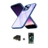 MARSİLYAN™- iPhone 14 Pro Max Kılıf Nova Işık Serisi - Şeffaf 360 Full Body Arka Koruyucu + Raze Metal Kamera Lens - GD