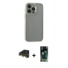 MARSİLYAN™- iPhone 14 Pro Max Kılıf Nova Işık Serisi - Şeffaf 360 Full Body Arka Koruyucu + Raze Metal Kamera Lens - GD