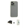 MARSİLYAN™- iPhone 14 Pro Max Kılıf Nova Işık Serisi - Şeffaf Pasifik Cam Ekran Koruyucu + Raze Metal Kamera Lens - GD