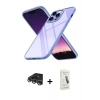 MARSİLYAN™- iPhone 14 Pro Max Kılıf Nova Işık Serisi - Şeffaf Pasifik Cam Ekran Koruyucu + Raze Metal Kamera Lens - GS