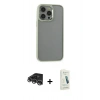 MARSİLYAN™- iPhone 14 Pro Max Kılıf Nova Işık Serisi - Şeffaf Pasifik Cam Ekran Koruyucu + Raze Metal Kamera Lens - GS