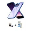 MARSİLYAN™- iPhone 14 Pro Max Kılıf Nova Işık Serisi - Şeffaf Royal Nano Ekran Koruyucu + Bilvis Titan Kamera Lens - DNMR