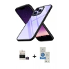 MARSİLYAN™- iPhone 14 Pro Max Kılıf Nova Işık Serisi - Şeffaf Royal Nano Ekran Koruyucu + Bilvis Titan Kamera Lens - GD