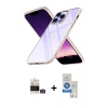 MARSİLYAN™- iPhone 14 Pro Max Kılıf Nova Işık Serisi - Şeffaf Royal Nano Ekran Koruyucu + Bilvis Titan Kamera Lens - GS