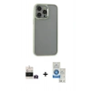 MARSİLYAN™- iPhone 14 Pro Max Kılıf Nova Işık Serisi - Şeffaf Royal Nano Ekran Koruyucu + Bilvis Titan Kamera Lens - GD