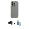 MARSİLYAN™- iPhone 14 Pro Max Kılıf Nova Işık Serisi - Şeffaf Royal Nano Ekran Koruyucu + Gümüş Raze Metal Kamera Lens