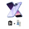 MARSİLYAN™- iPhone 14 Pro Max Kılıf Nova Işık Serisi - Şeffaf Royal Nano Ekran Koruyucu + PVD Metal Kamera Lens - TU