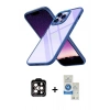 MARSİLYAN™- iPhone 14 Pro Max Kılıf Nova Işık Serisi - Şeffaf Royal Nano Ekran Koruyucu + PVD Metal Kamera Lens - TU