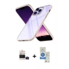 MARSİLYAN™- iPhone 14 Pro Max Kılıf Nova Işık Serisi - Şeffaf Royal Nano Ekran Koruyucu + Bilvis Titan Kamera Lens - SH