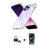 MARSİLYAN™- iPhone 14 Pro Max Kılıf Nova Işık Serisi - Siyah 360 Mat Full Body Arka Koruyucu + Bilvis Titan Kamera Lens - GS