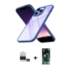 MARSİLYAN™- iPhone 14 Pro Max Kılıf Nova Işık Serisi - Siyah 360 Mat Full Body Arka Koruyucu + Bilvis Titan Kamera Lens - GS