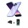 MARSİLYAN™- iPhone 14 Pro Max Kılıf Nova Işık Serisi - Siyah 360 Mat Full Body Arka Koruyucu + Raze Metal Kamera Lens - GS